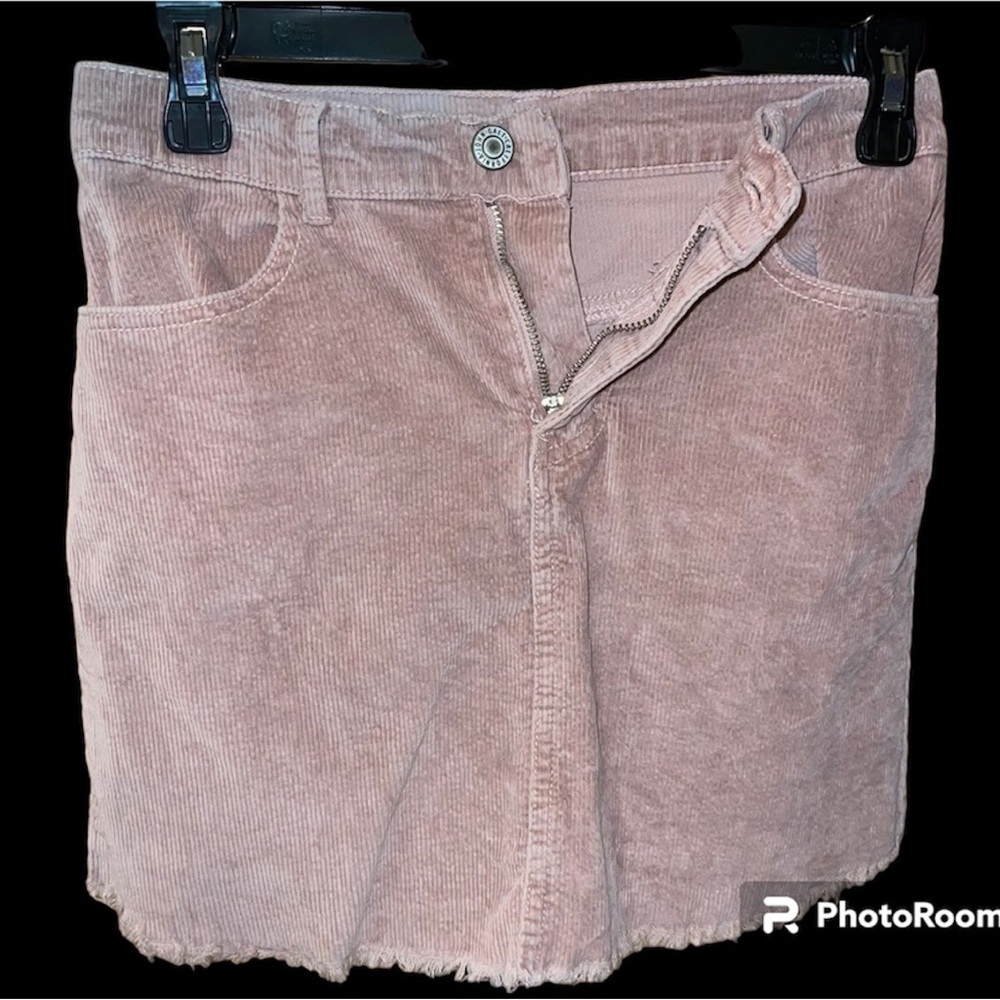 Mauve corduroy skirt